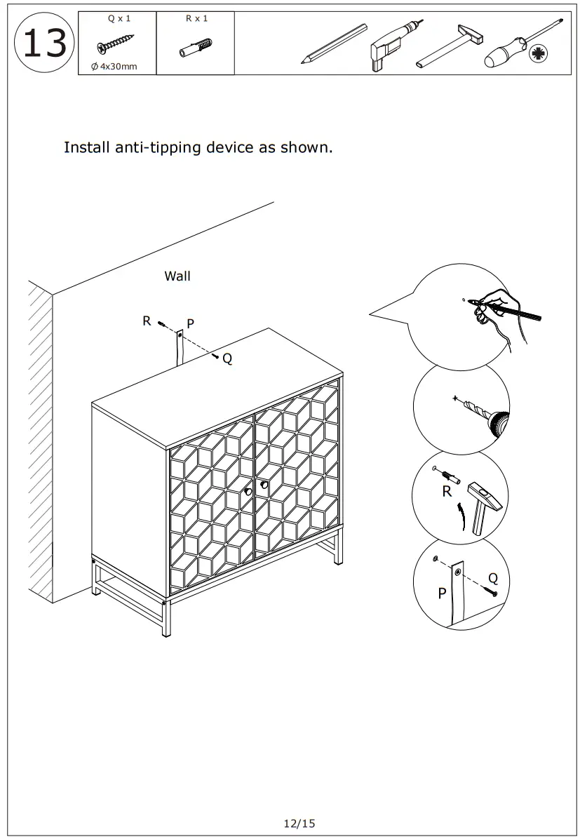FUFU GAGA LJY KF260072 01 Brown Chest Sideboard - accessories7
