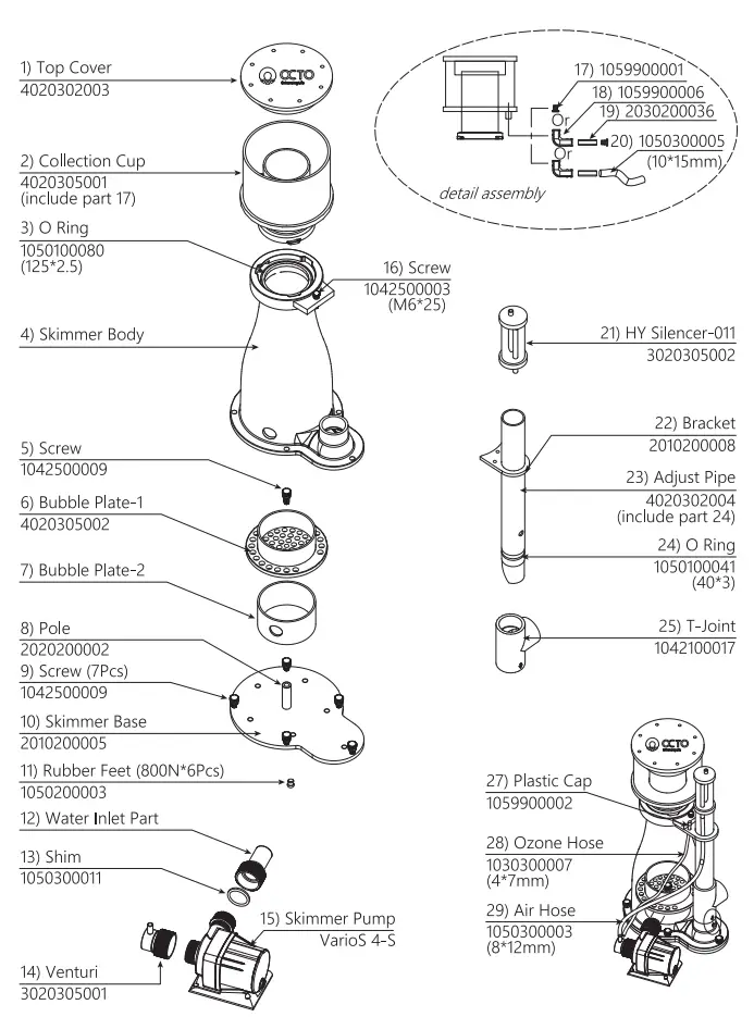 Explosion Chart for Elite 200-INT