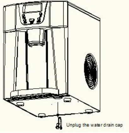 Flynama W129552184-E Portable Metal Countertop Ice Maker - drain cap