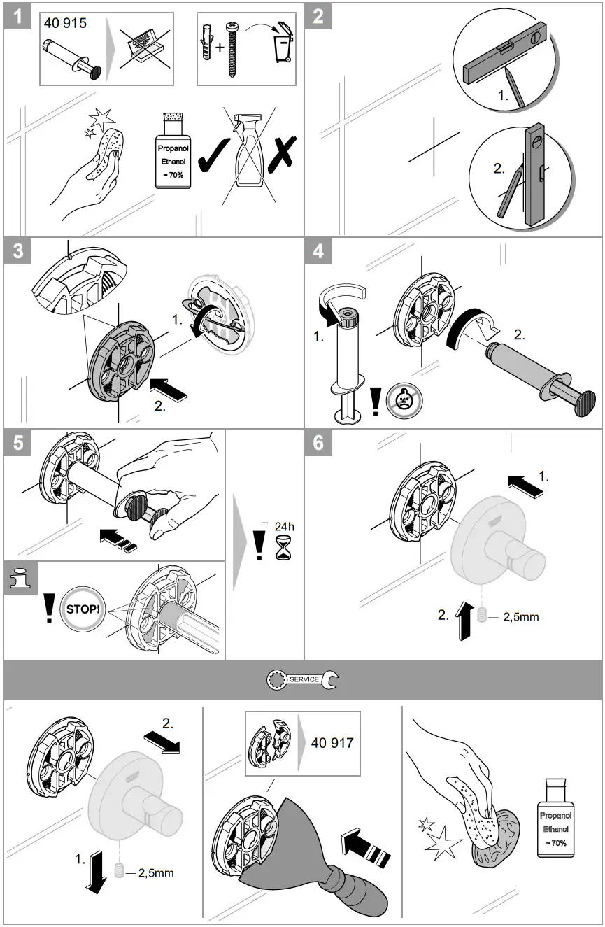 GROHE 40459001 Bathroom Towel Rail - Figure 2