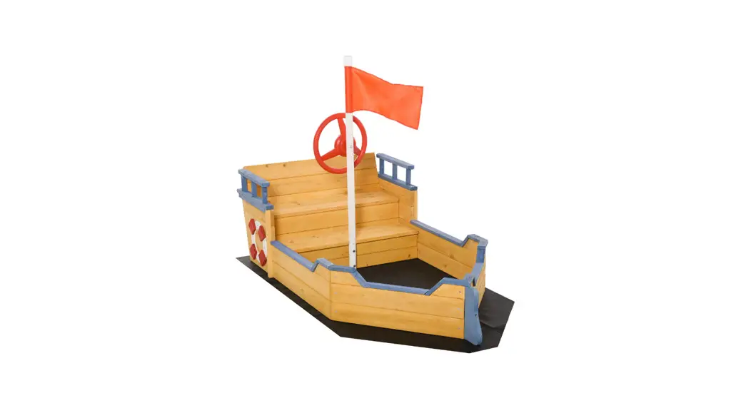 Outsunny 343-022v01 Kids Wooden Pirate Ship Sandbox Instruction Manual