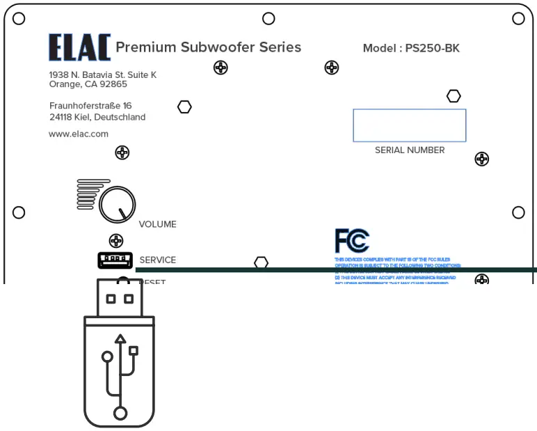 ELAC PS500 Premium Series Subwoofer - Firmware Update