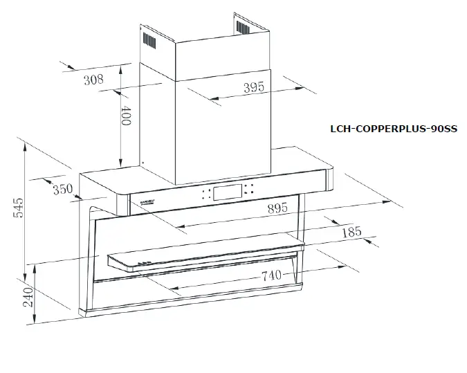 LIVINOX-LCH-COPPERPLUS-90SS-L-Shape-Hood -FIG- (1)