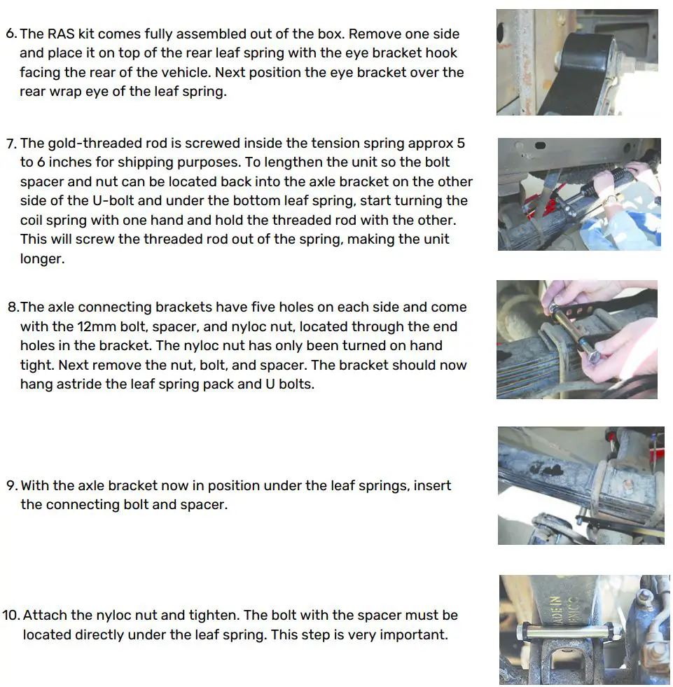 RAS GMC 1500 Sierra Denali 2019-2022 HD Heavy Duty Spring Kit Instruction Manual - Universal RAS Install