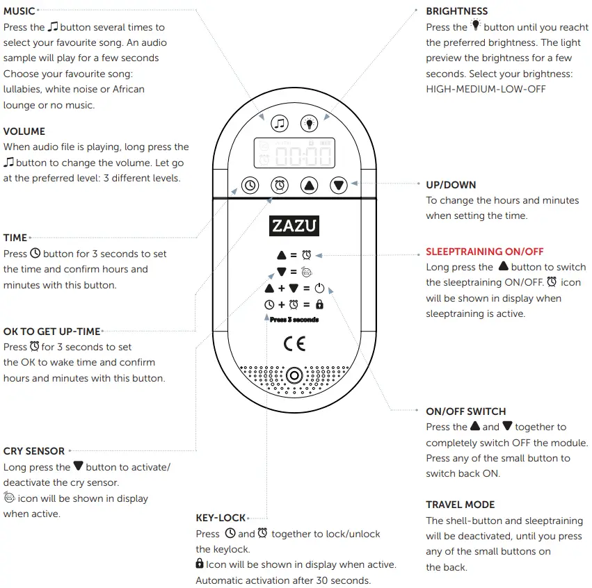 ZAZU Sleeptrainer Brody the Bear - Overview