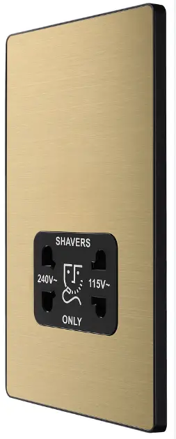 BG ELECTRICAL PCDSB20B-01 Shaver Sockets