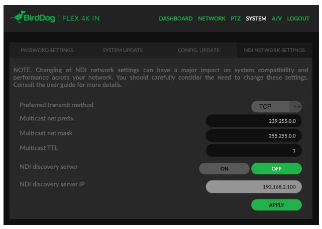 BirdDog Flex 4K In and Backpack Converter Mini HDMI to NDI Encoder Decoder - Mini 12