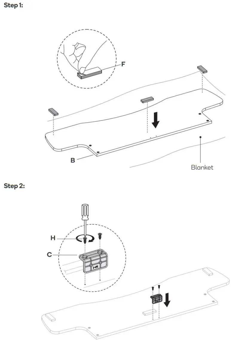 ERGOLUX ELDSKRPLLBA Pro Height Adjustable Sit Stand Desk Riser - ASSEMBLY 1