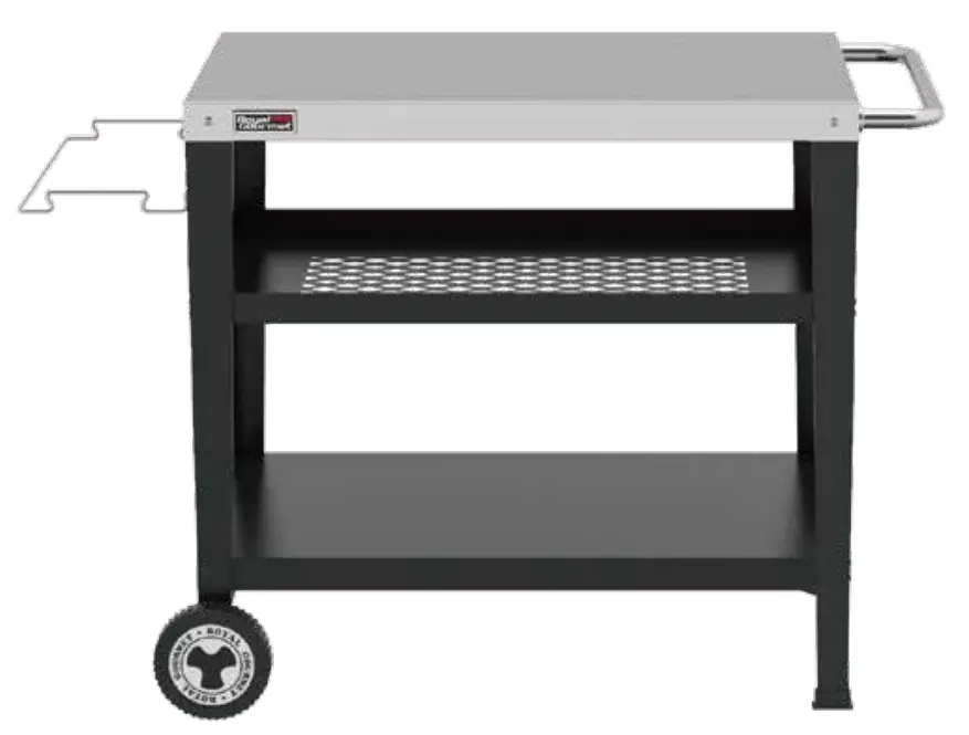 Royal Gourmet PC3404S 3 Tier Dinning Cart with Trash Bag Holder