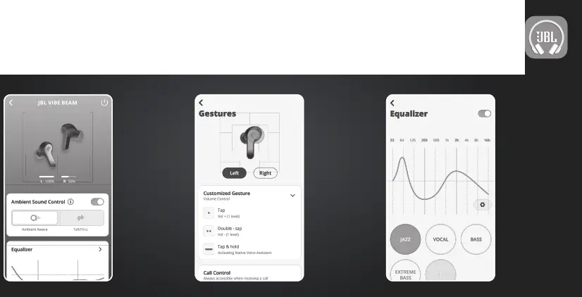 JBL B0BQPNMXQV Vibe Beam True Wireless Headphones - app hadphone d