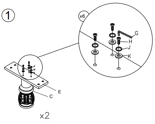 ASHLEY D80355T Rectangular Dining Room Extension Table - Fig 2