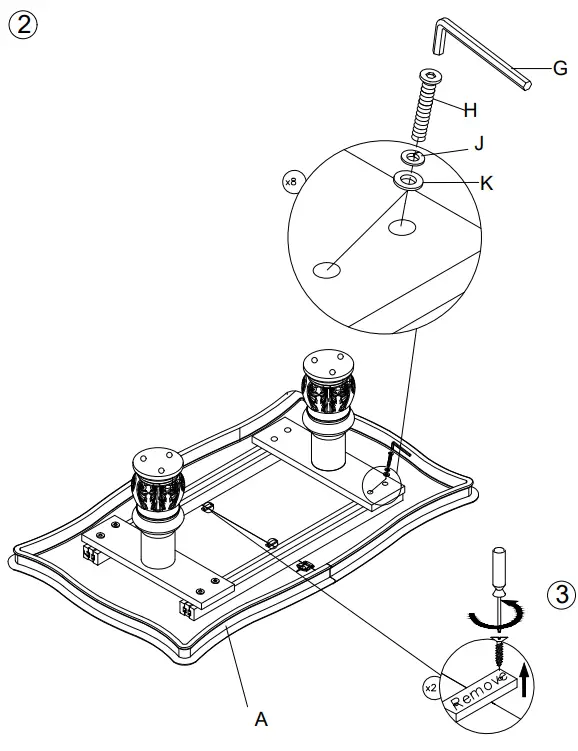 ASHLEY D80355T Rectangular Dining Room Extension Table - Fig 3