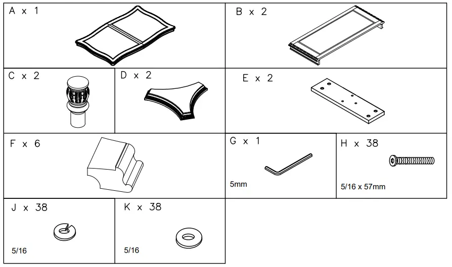 ASHLEY D80355T Rectangular Dining Room Extension Table - fig 1