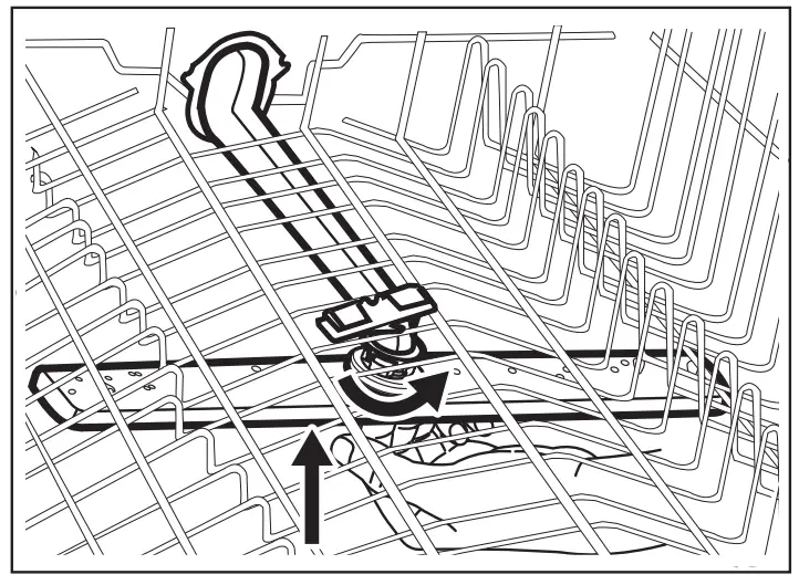 Cleaning the upper spray arm