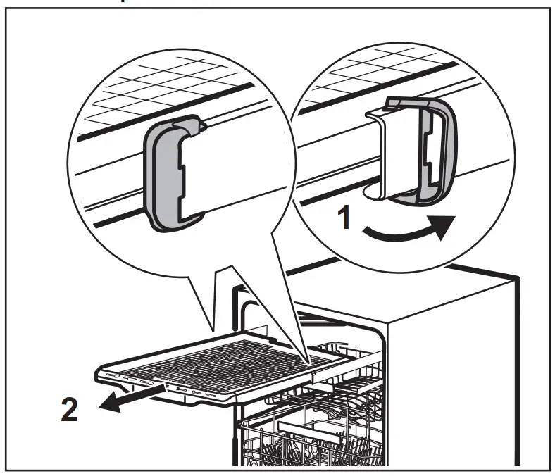Cleaning the ceiling spray arm