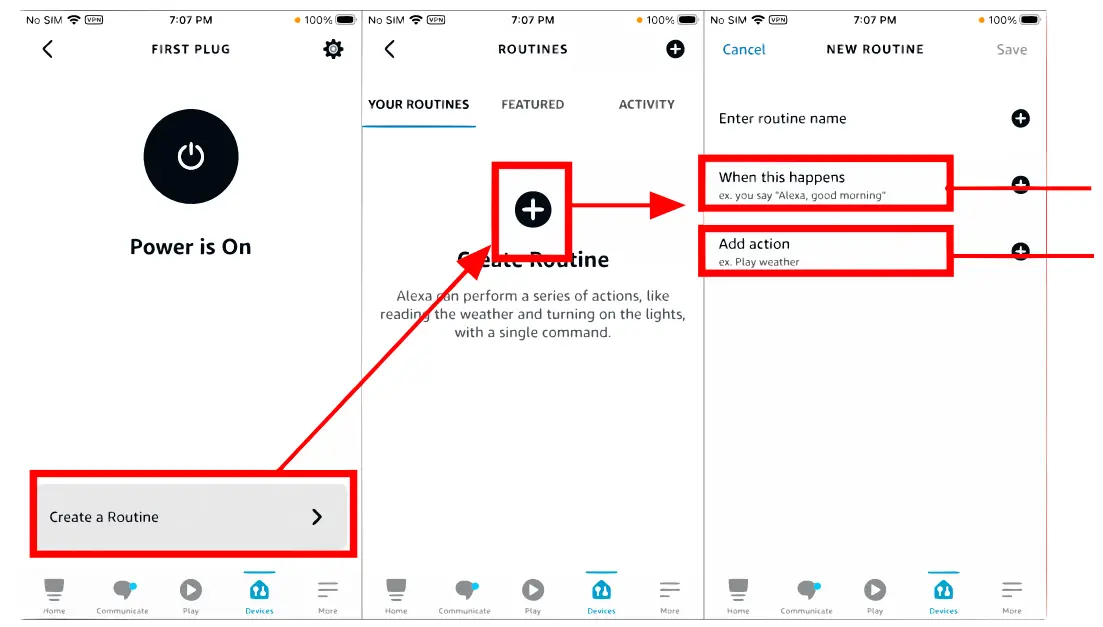 ExIoTy W US002 Bluetooth Mesh Smart Plug - Routines