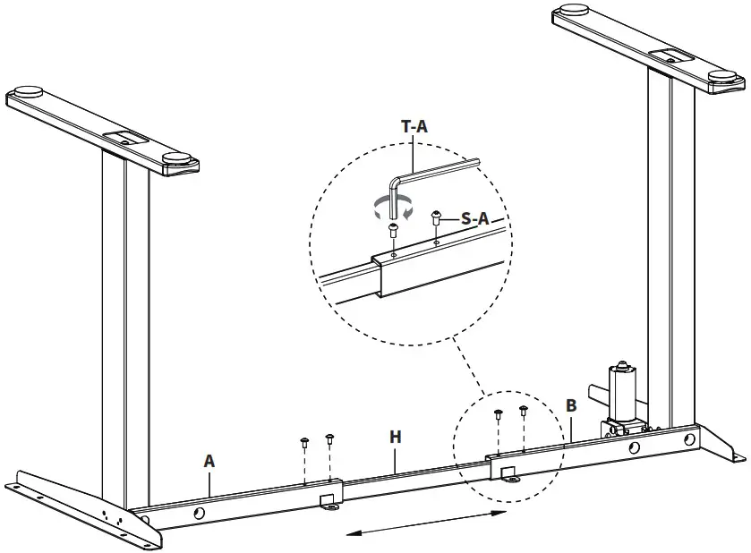 V I V O DESK 100E RB Black Electric Single Motor Desk Frame - ASSEMBLY STEPS 4