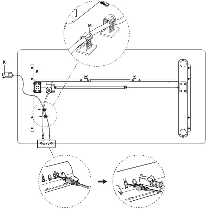 V I V O DESK 100E RB Black Electric Single Motor Desk Frame - ASSEMBLY STEPS 8