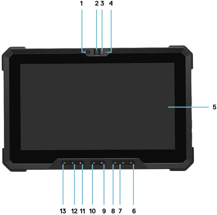 DELL Latitude 7220 Rugged Extreme Tablet - Front view