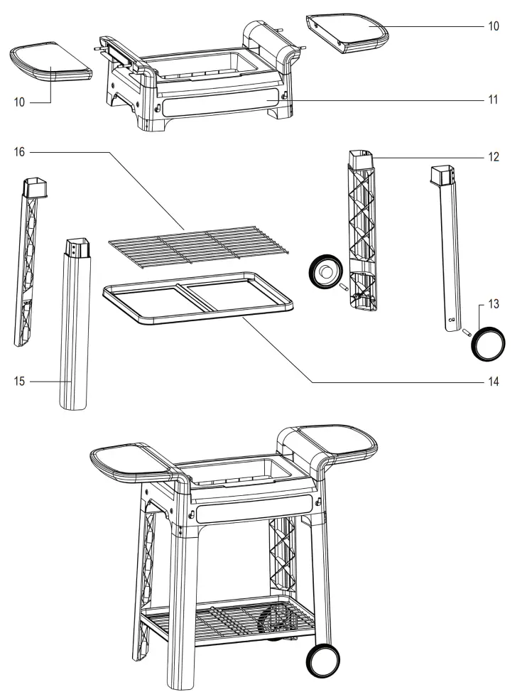 SEVERIN eBBQ PG8138 PG8139 SEVO Smart Control GT GTS Stand Grill Table Top Grill - Parts 2