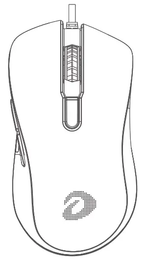 DAREU TM205U Wireless Wired Gaming Mouse- Top Mouse