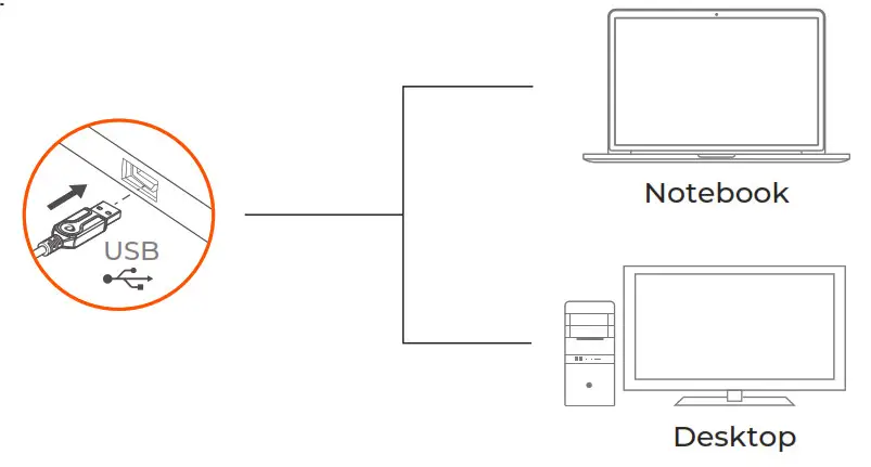 DAREU TM205U Wireless Wired Gaming Mouse- Top Notebook