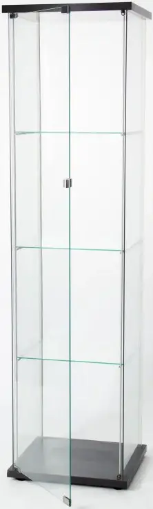 Aoibox SNMX2921 Natural 4 Shelves Floor Standing Glass Display Cabinet