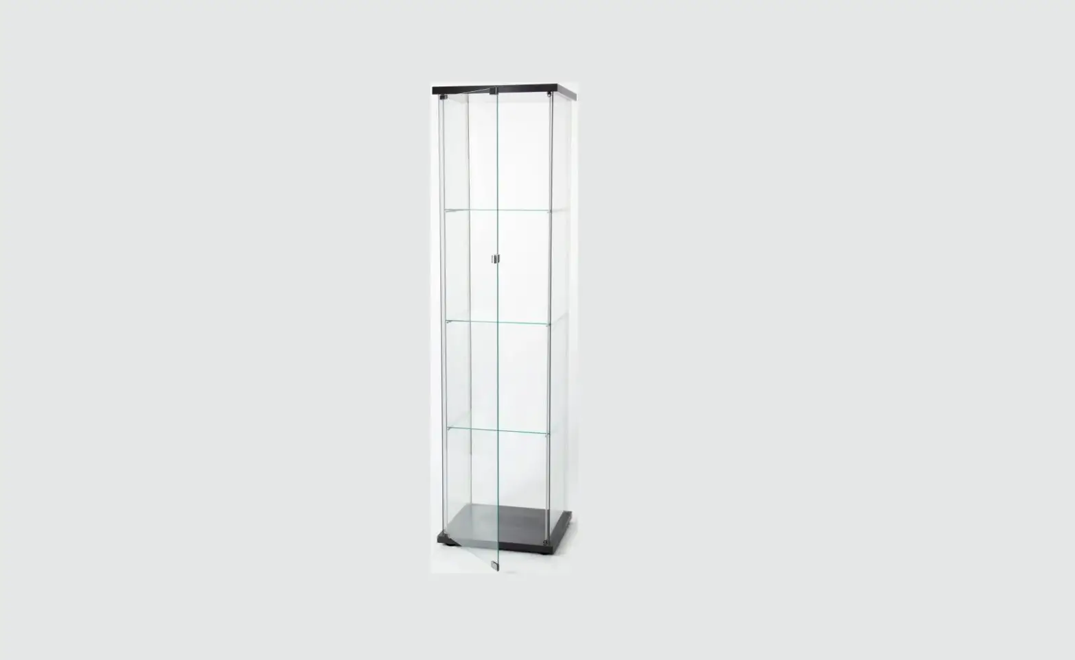 Aoibox Snmx2921 Natural 4 Shelves Floor Standing Glass Display Cabinet Instruction Manual