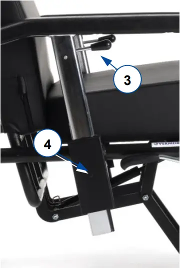 VERMEIREN Languedoc XXL - Adjusting the armrests 1