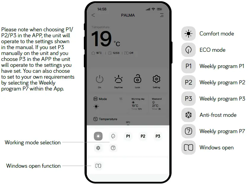 Heallux EHC11B-10RFW 1000W Palma Ceramic Panel Heater with Heating Film 23