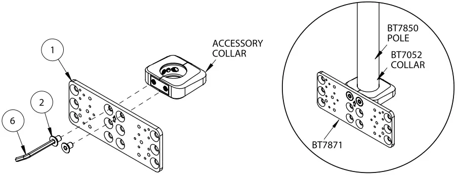B-TECH BT7871 Adapter Plate - MOUNTING PLATE 2