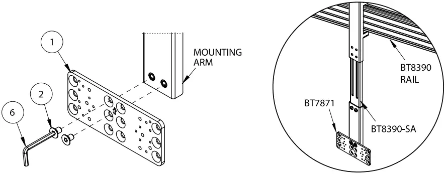 B-TECH BT7871 Adapter Plate - MOUNTING PLATE