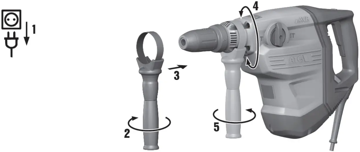 Fitting / removing the accessory tool