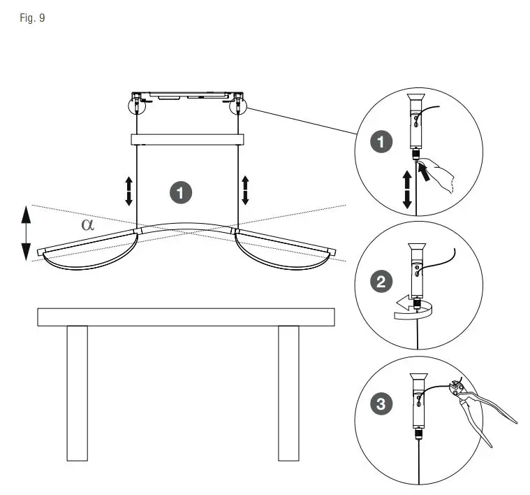 FLOS S2 ARC Almendra Suspension Lamp Instruction Manual - Fig 9