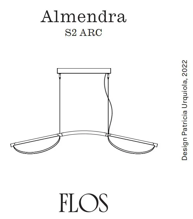 FLOS S2 ARC Almendra Suspension Lamp Instruction Manual