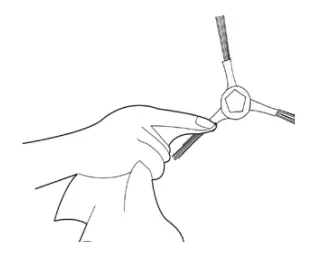 Cleaning Robot’s Main Rotative Brush And Side Brushes