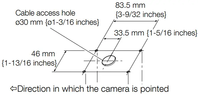 Panasonic WV-X1571LN Network Camera - mounting to a ceiling