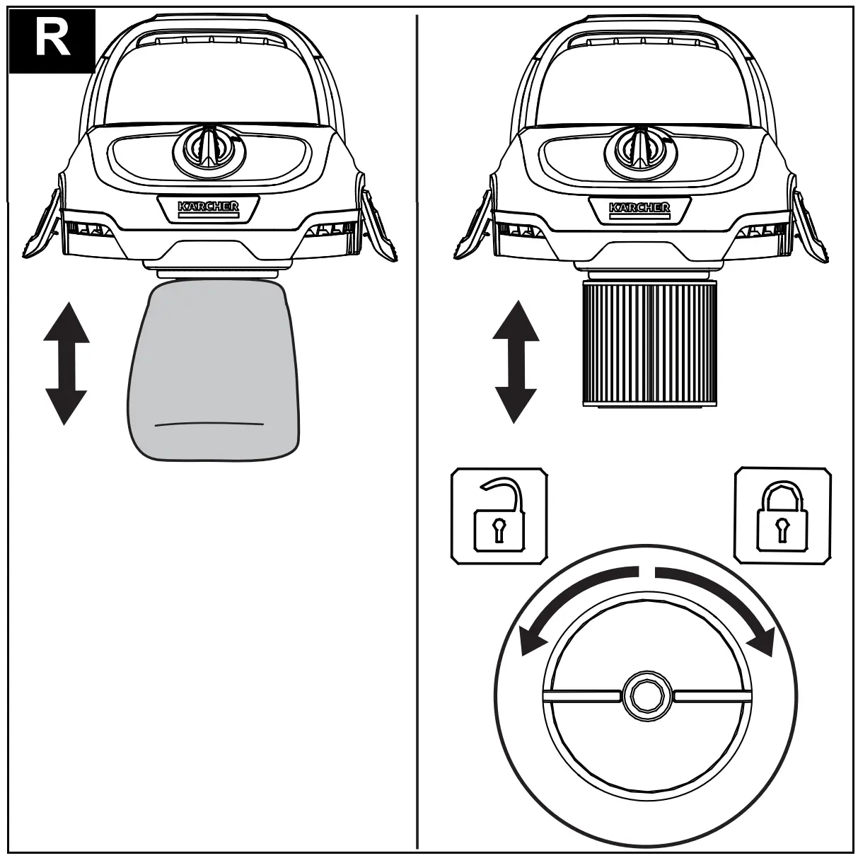 Clean the foam filter / cartridge filter