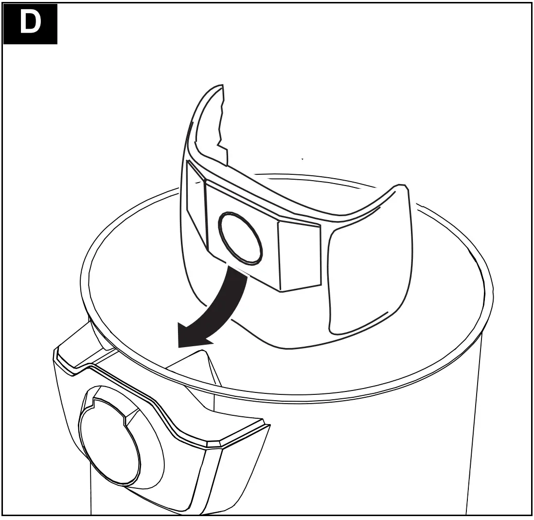 Inserting the filter bag