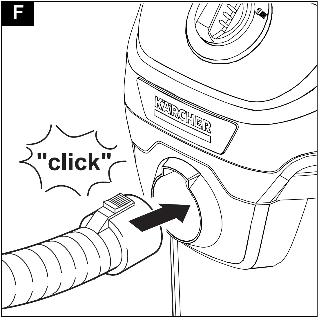 Installing the hose, pipes, floor nozzle