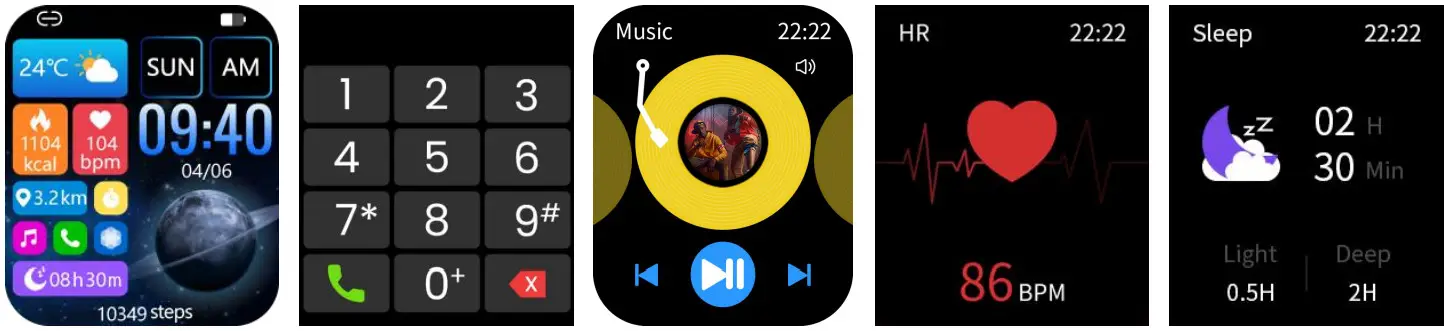 Hwagol B0BQR6RYPJ Smartwatch - APP