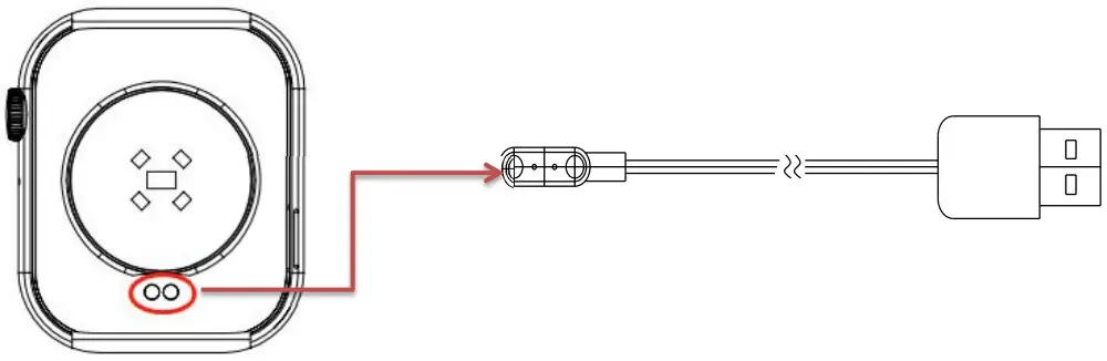 Hwagol B0BQR6RYPJ Smartwatch - Watch charging