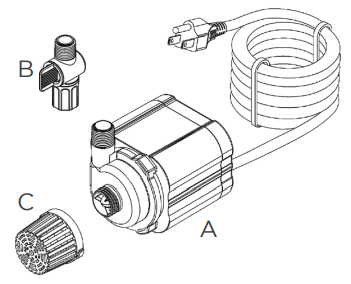 TotalPond 52676 800 GPH Pond Pump - PACKAGE CONTENTS