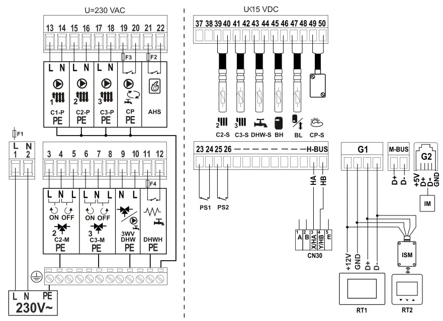 Centrometal HPCU360iCMP Heat Pumps - Connecting electrical system 3