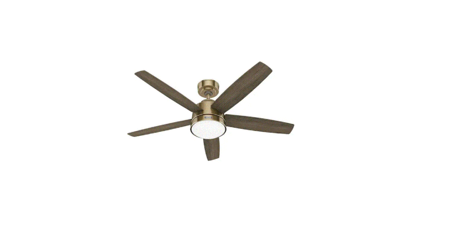 Hunter 51728 Erikson 52 Inch Indoor Burnished Brass Ceiling Fan Instruction Manual