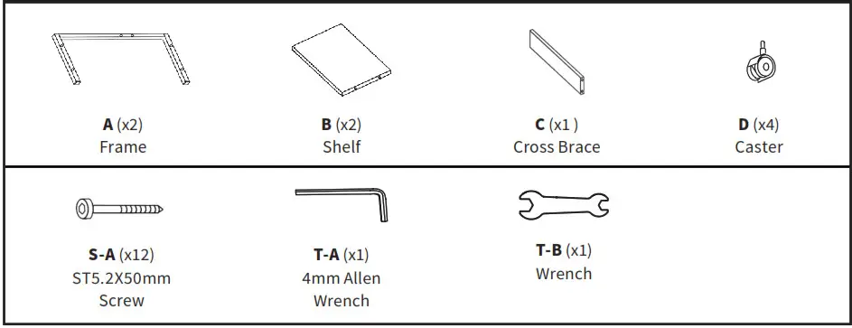 V I V O CART-PC03 Black PC Cart with Storage - CONTENTS