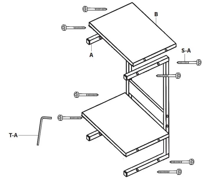 V I V O CART-PC03 Black PC Cart with Storage - Screws