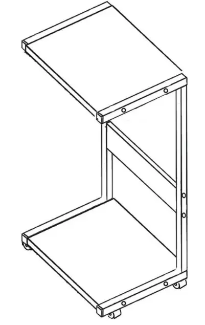 V I V O CART-PC03 Black PC Cart with Storage