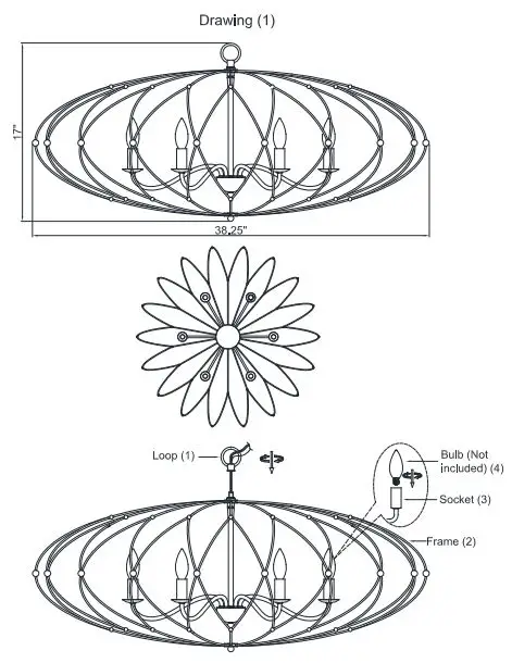CRYSTORAMA-ZUC-A9036-EB-GA-Zucca-6-Light-English-Bronze-+-Antique-Gold-Chandelier-FIG-1