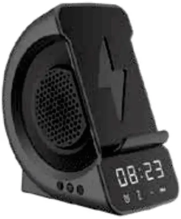 iHip SAM02 Wireless Charger FM Clock Radio Bluetooth Speaker